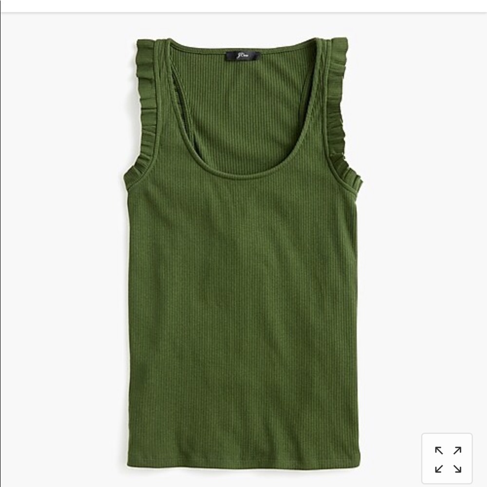 NWT Jcrew Ribbed Ruffle Tank Top